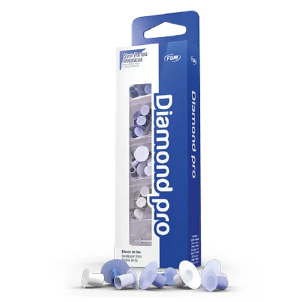 Diamond Pro أقراص ورق الصنفرة مع عمود حامل، (8 و12mm)، حبيبات متنوعة (متوسطة)