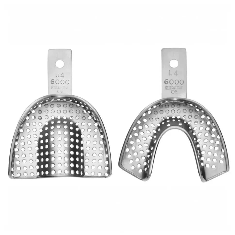 S.Steel Perforated Impression Trays #4 (Medium)