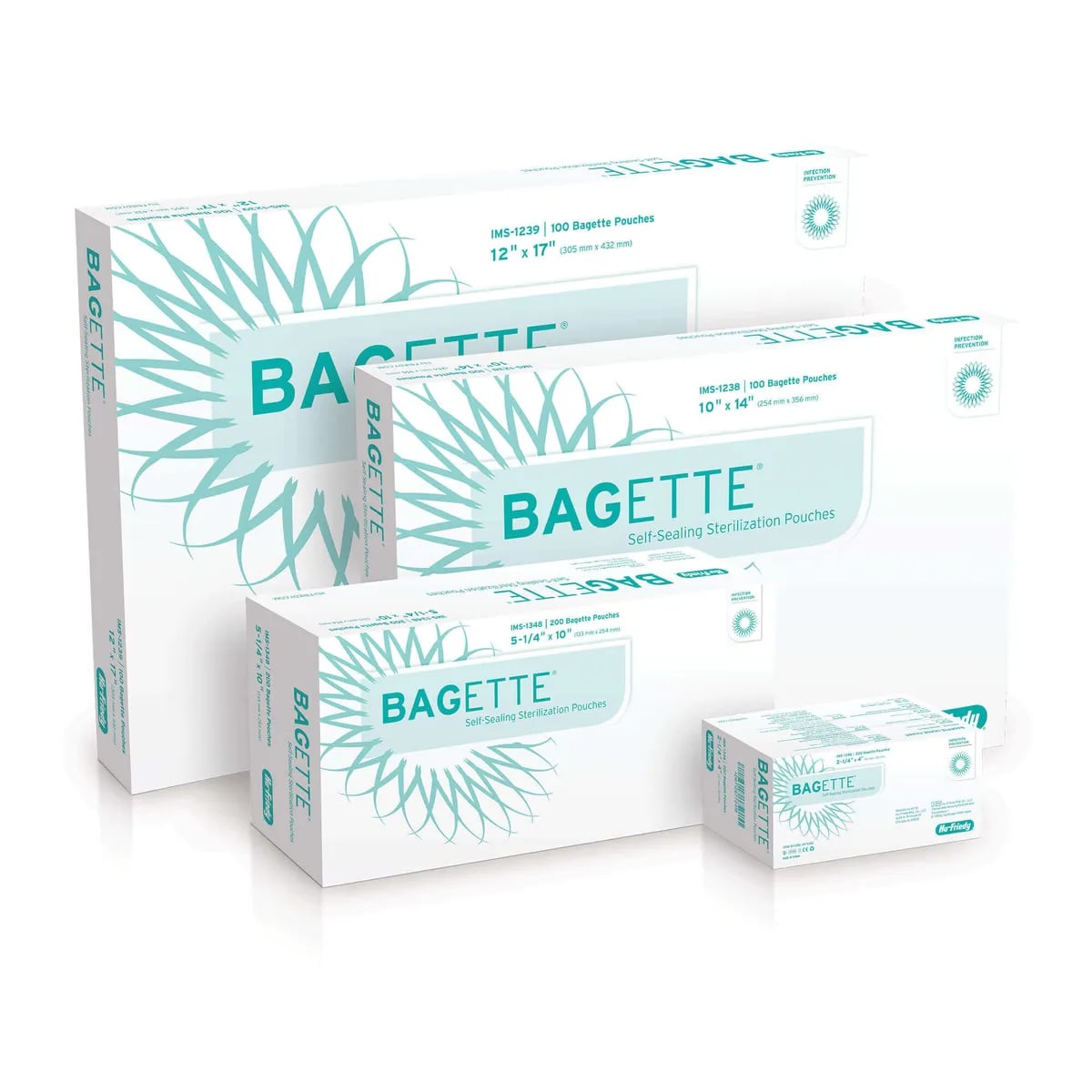 Sterilization Bagette Self-Sealing Pouches, 254x356mm
