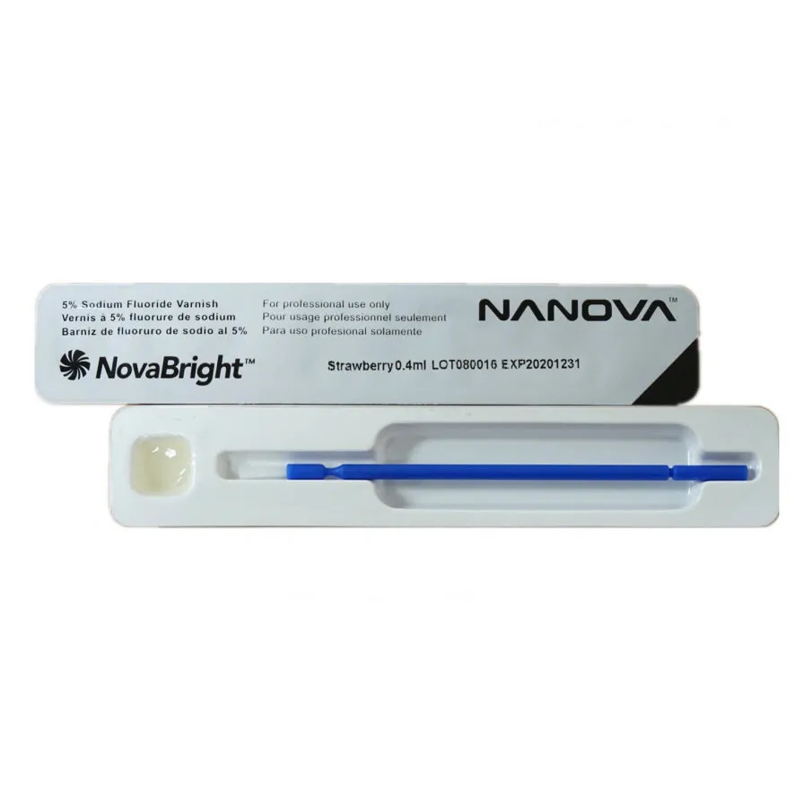 ورنيش NovaBright سريع التحرير فلوريد 5% صوديوم، PK/10 جرعة واحدة