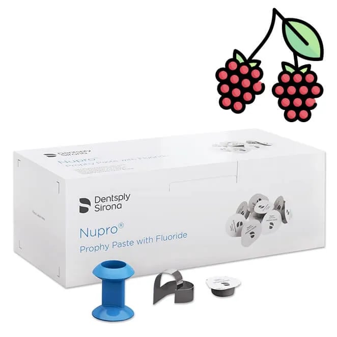 NUPRO Prophy Paste with Fluoride, Medium, Razzberry, Cups