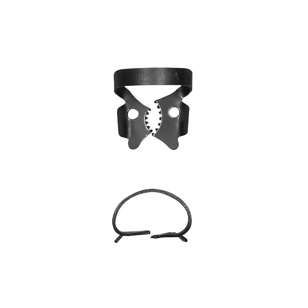 Rubber Dam Clamp #13A, Left Molar, BlackLine