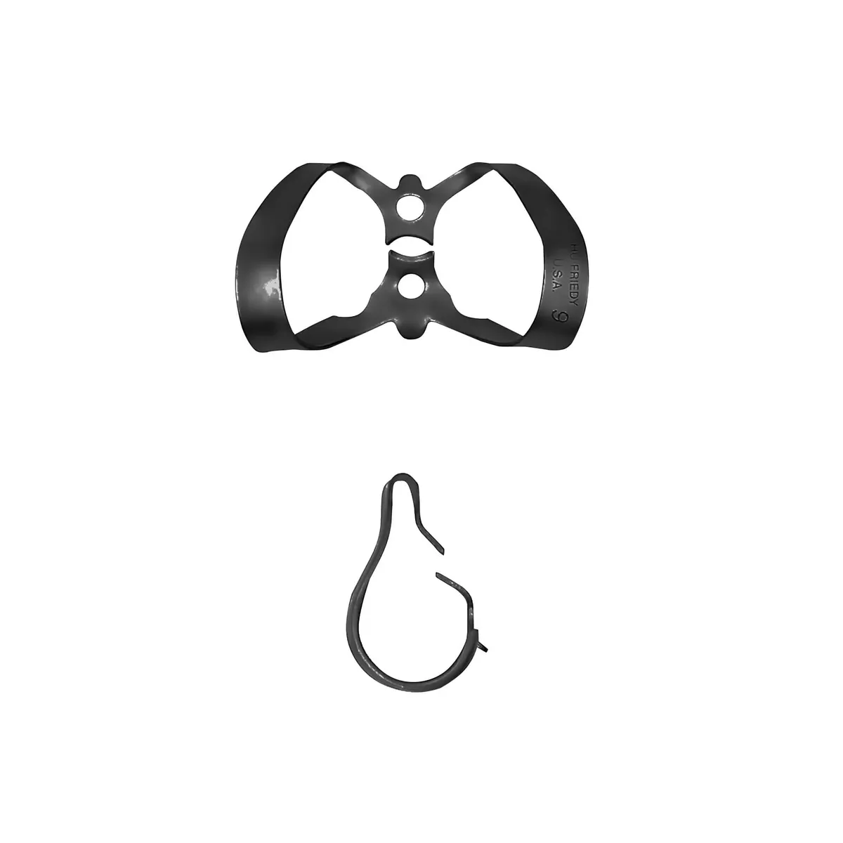 مشبك حاجز مطاطي #9، أسنان أمامية، BlackLine