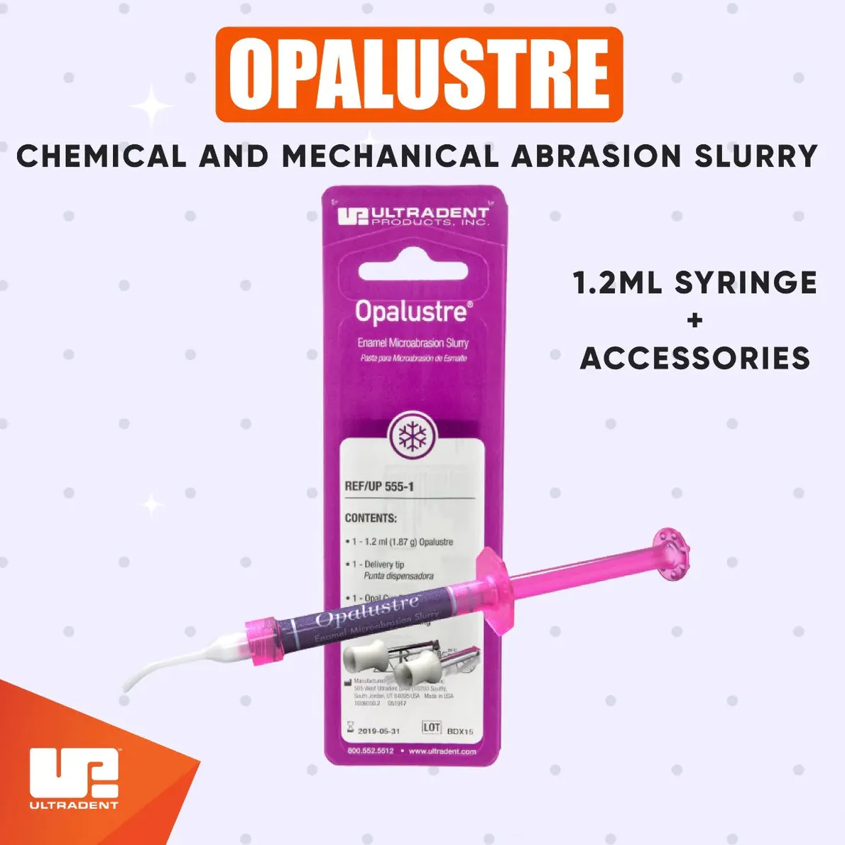 Opalustre Refill، مزيج كيميائي وميكانيكي للتآكل، محقن واحد