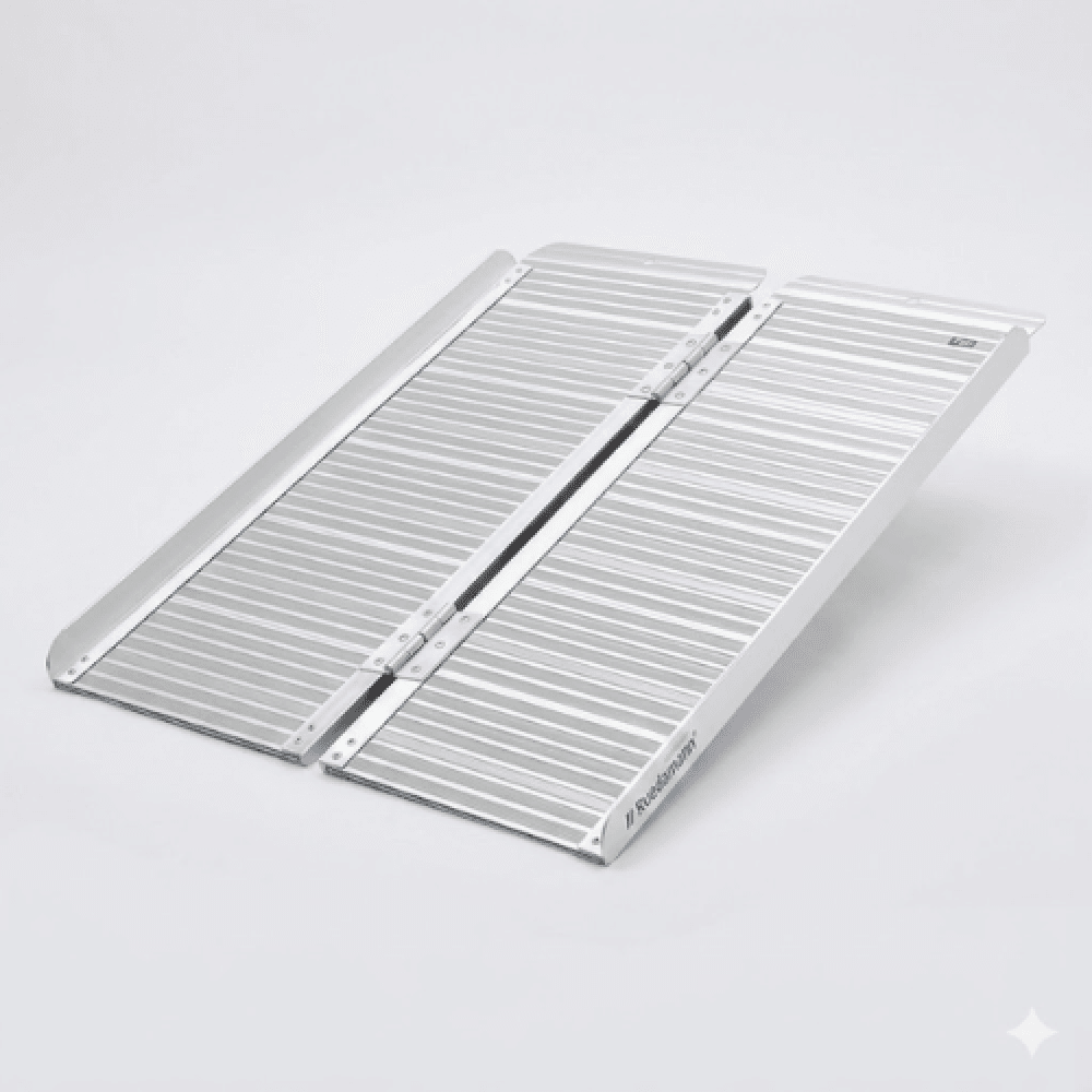 Folding Aluminum Wheelchair Ramp, 270kg Capacity