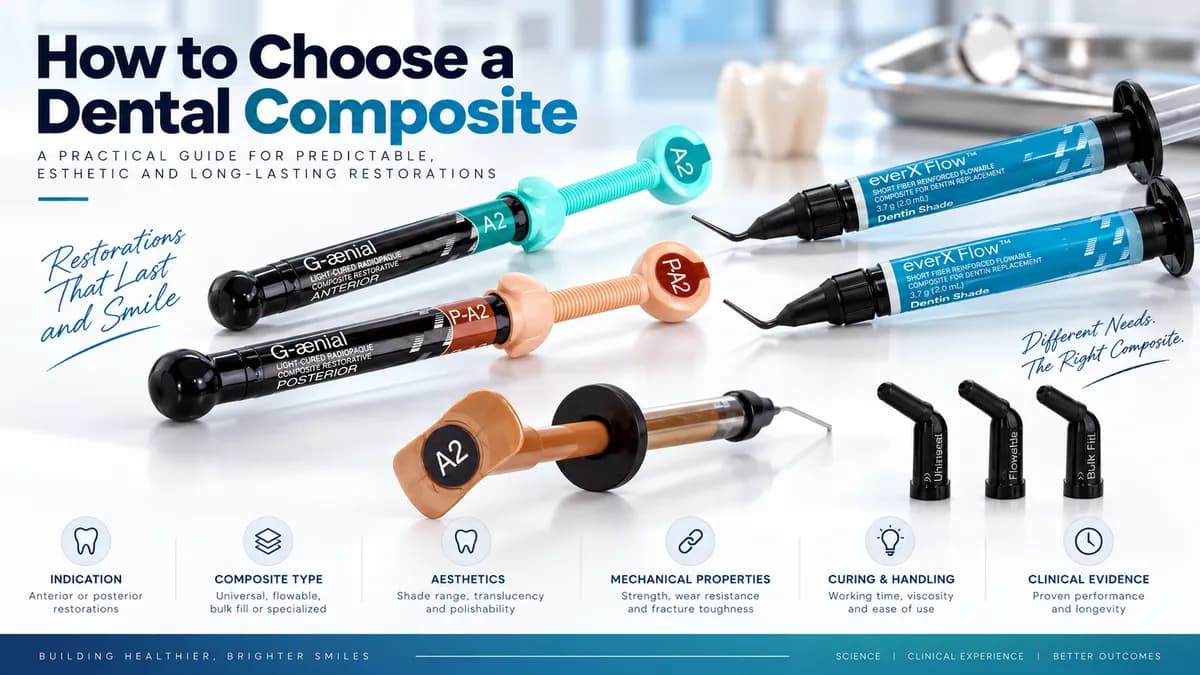 How to choose a dental composite: universal, bulk-fill, flowable and fibre-reinforced