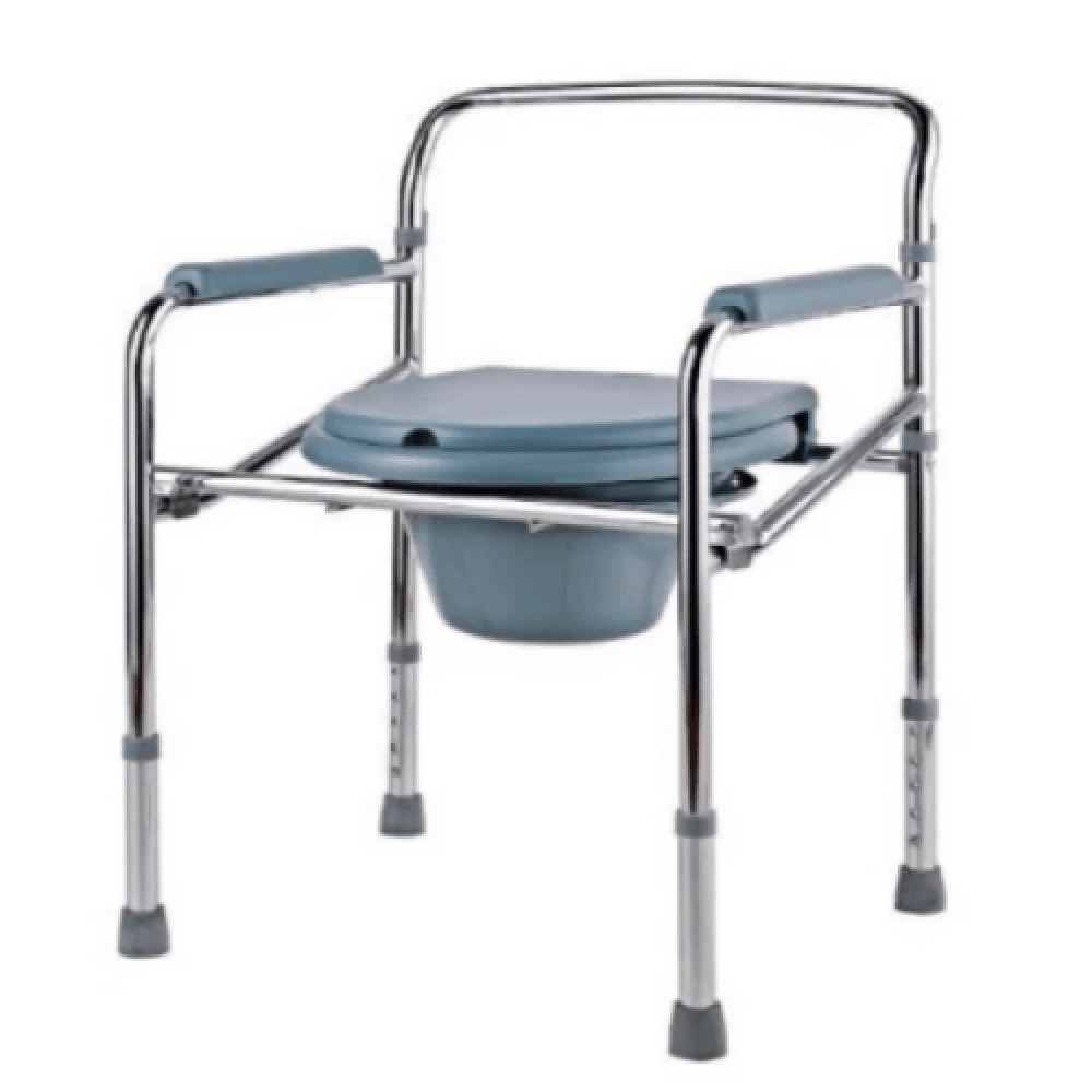 Folding Commode Chair, Without Wheels