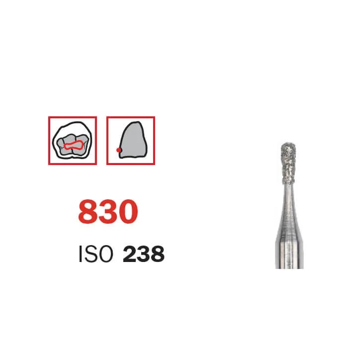 Diamond Bur, FG 012 Short, Medium, Pear ISO #238