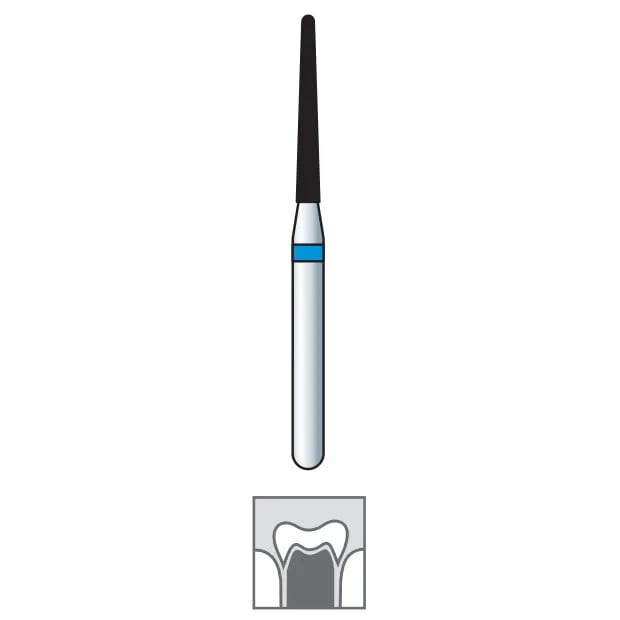 Diamond Burs, Cone Round End, Medium Grit, FG 199-012