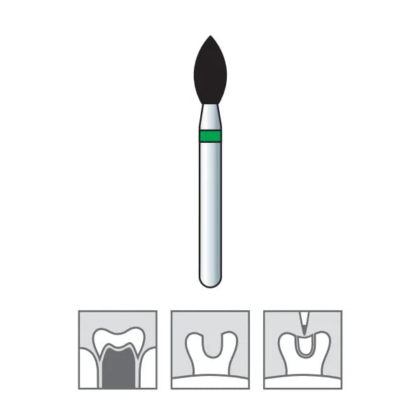 Diamond Burs, Flame, Coarse Grit, FG 243-023