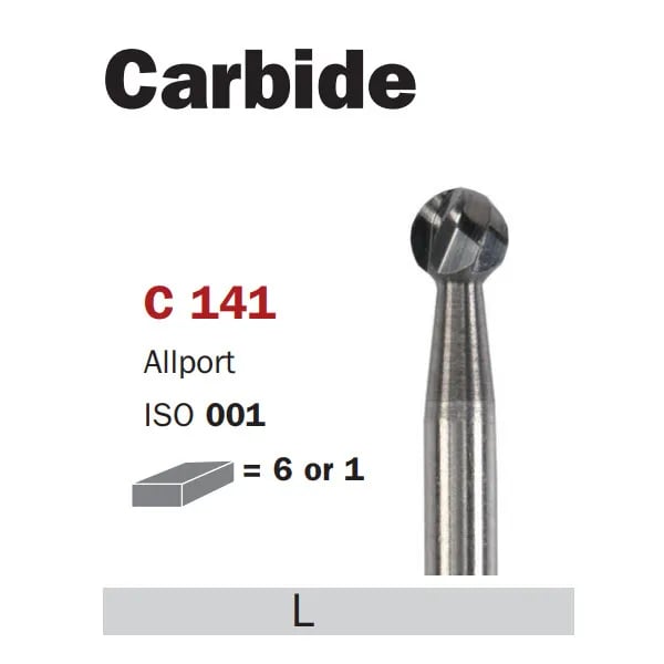Surgical Carbide Bur, X-Long FG-023, Round ISO #001