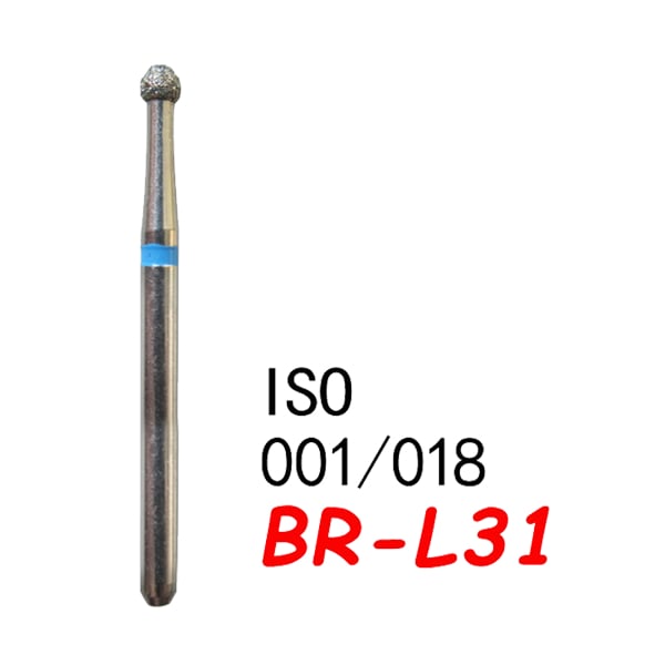 Ball Round End Long Shank BR-L31, Standard Grit, 001/018